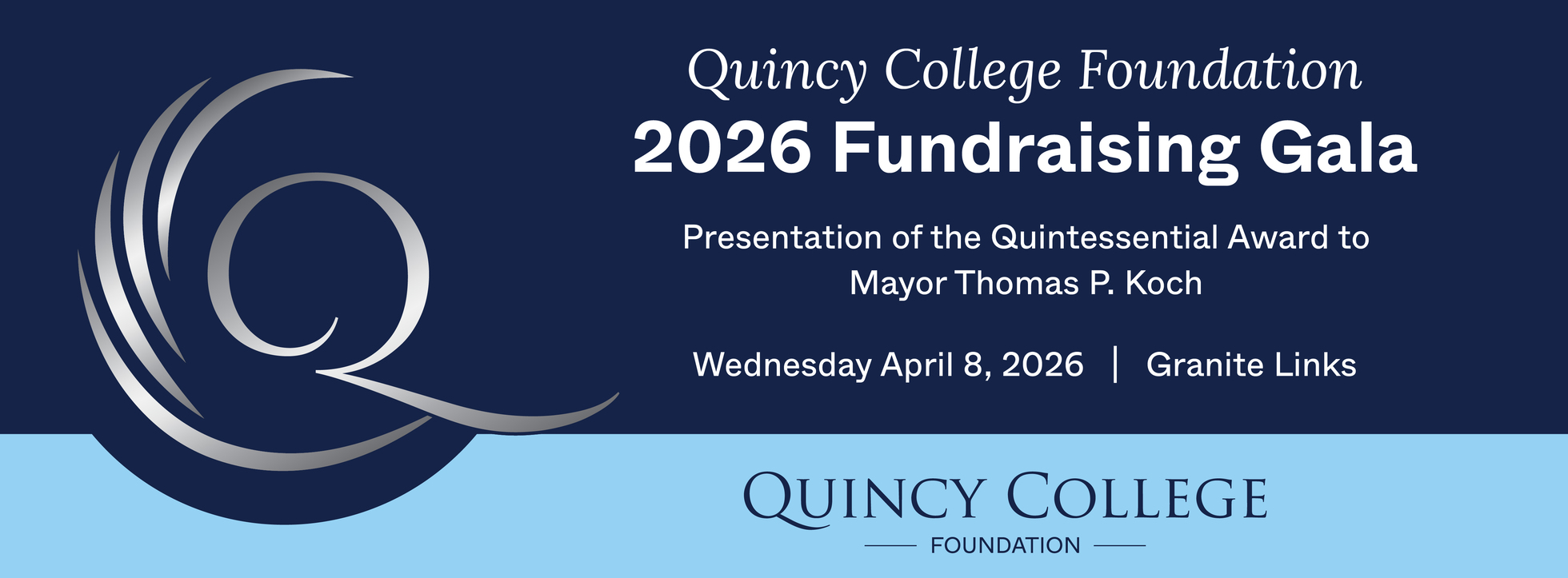 Quincy College Foundation Fundraising Gala - April 8, 2026